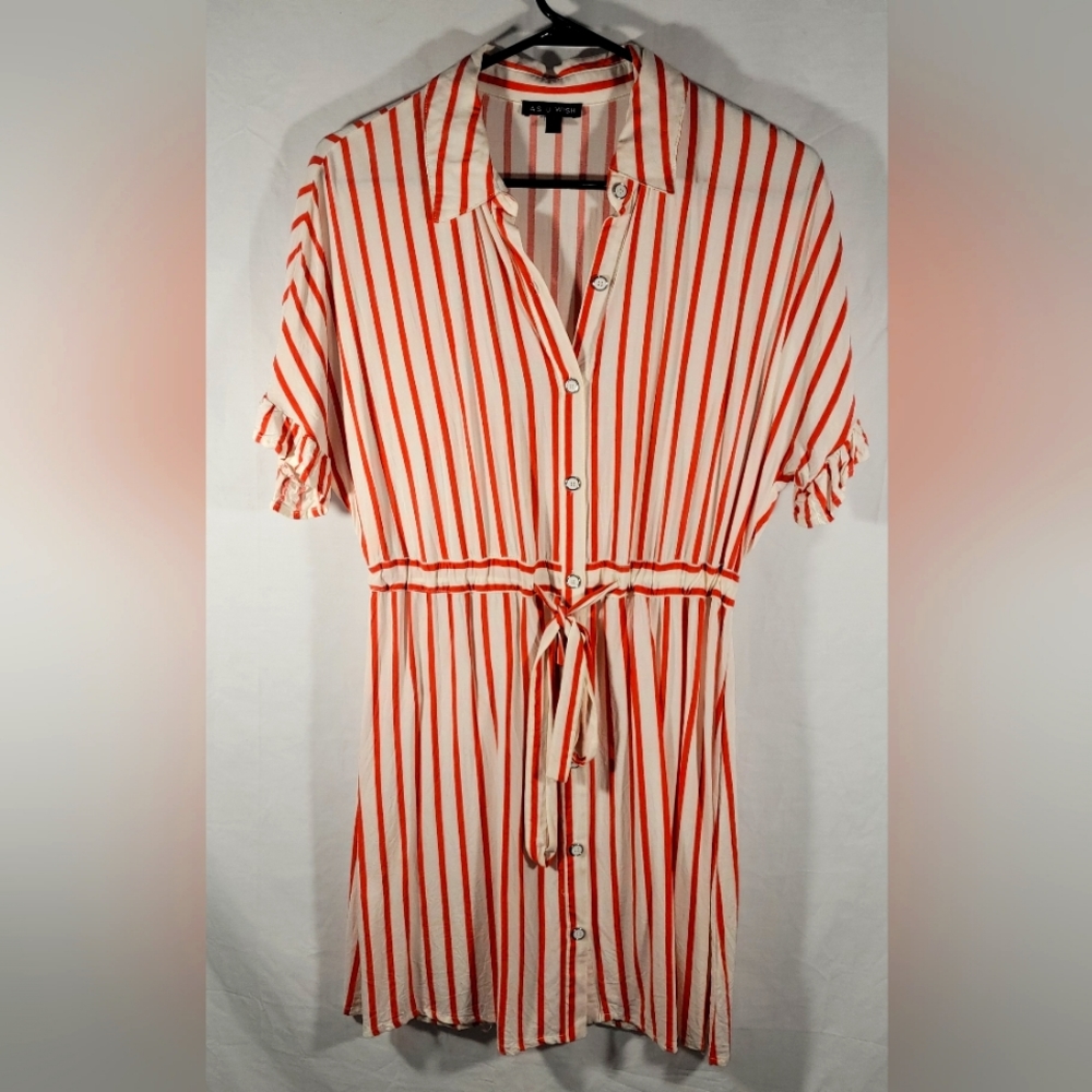 As U Wish women's stripped dress size small
